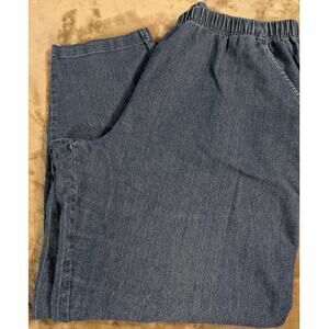 Vtg American Sweetheart Jeans Plus Size‎ PXL Petite XL Pull On Elastic Waist